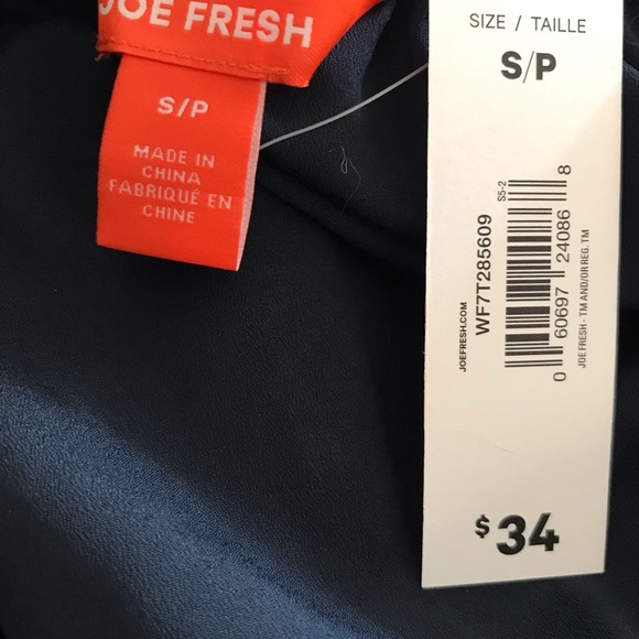 Asymmetrical navy skirt with sparkly polka dots - Picture 5 of 6